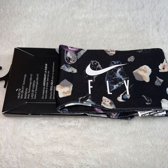 Nike Dri-Fit Head Tie Fly Graphic Black/w Crystal Graphics NWT - Picture 5 of 11